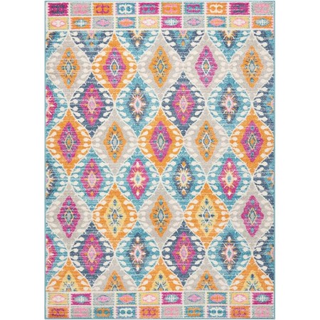 Palacedesigns 5 x 7 ft. Multi Color Ogee Pattern Area Rug PA3667942